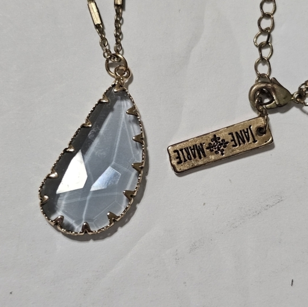 Jane Marie Grey Blue Pendant Necklace